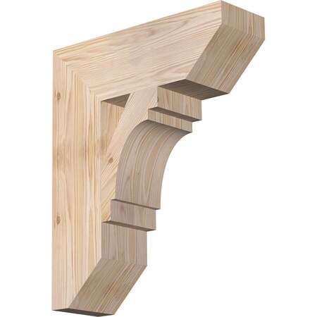 Ekena Millwork Merced Slat Smooth Bracket, Douglas Fir, 5 1/2"W x 18"D x 22"H BKT06X18X22MRC06SDF